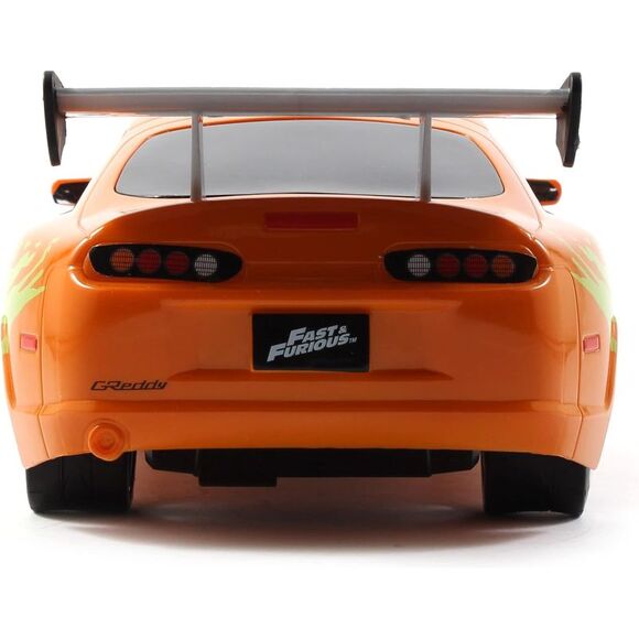 Jada Toys Fast & Furious RC 1995 Toyota Supra Vehicle 1/16 Scale in Orange
